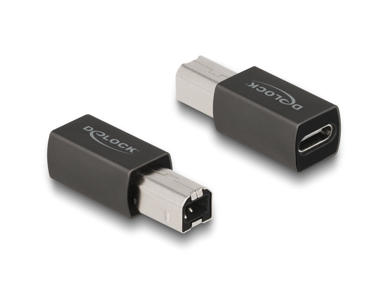 DELOCK αντάπτορας USB-C θηλυκό σε USB Type-B αρσενικό 65839, γκρι