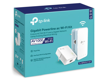 TP-LINK Powerline ac Wi-Fi Kit TL-WPA7517, AV1000 Gigabit, Ver. 1.0