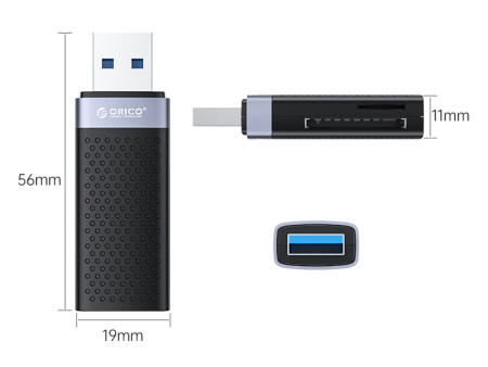 ORICO card reader CS2D-A3 για SD & Micro SD, USB 3.0, μαύρο