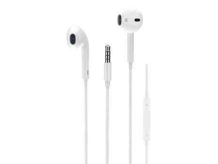 POWERTECH earphones με μικρόφωνο Classic, 3.5mm σύνδεση, 1.2m, λευκά