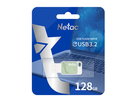 NETAC USB Flash Drive UA31, 128GB, USB 3.2, πράσινο