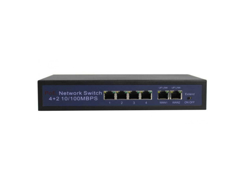 LONGSE PoE switch HT412, 4x LAN port & 2x WAN port, 10/100Mbps