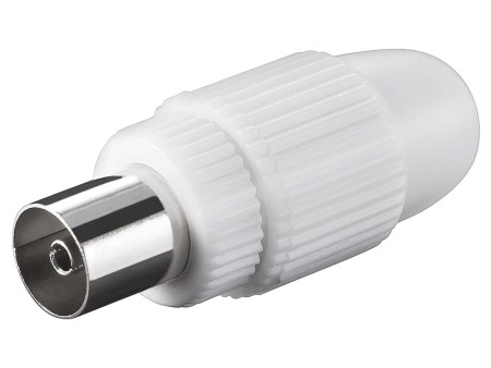 GOOBAY βύσμα coaxial 11501, θηλυκό, λευκό, 10τμχ