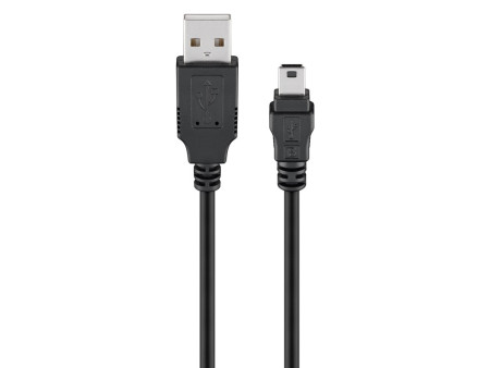 GOOBAY καλώδιο USB 2.0 σε USB Mini 93623, copper, 1.5m, μαύρο