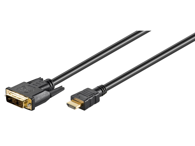 GOOBAY καλώδιο DVI-D σε HDMI 51586, 10m, μαύρο