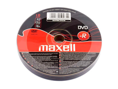 MAXELL DVD-R 4.7GB/120min, 16x speed, spindle pack 10τμχ