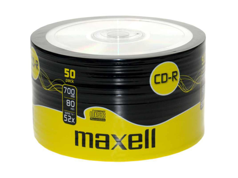 MAXELL CD-R 700ΜΒ/80min, 52x speed, spindle pack 50τμχ