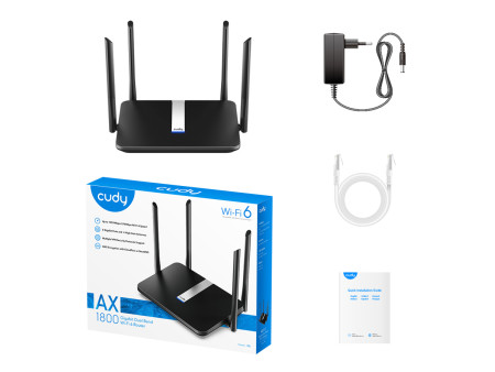 CUDY Wi-Fi 6 mesh router X6, AX1800 1800Mbps, 5x Ethernet ports