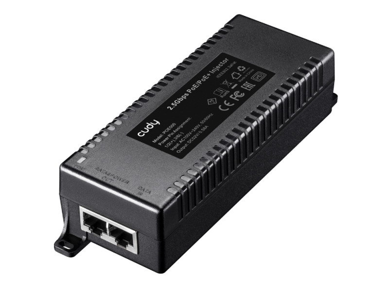 CUDY 2.5Gbps PoE+/PoE injector POE500, 30W