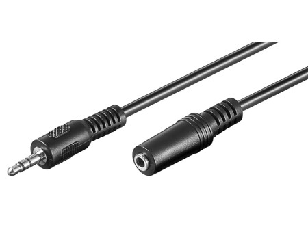 GOOBAY προέκταση καλωδίου ήχου 3.5mm 50090, 3 pin stereo, 5m, μαύρο