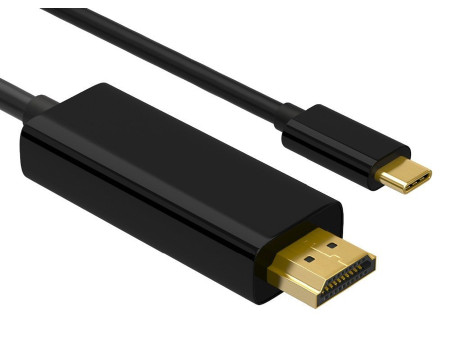 POWERTECH καλώδιο USB-C σε HDMI PTH-072, 4K/60Hz, 1m, μαύρο