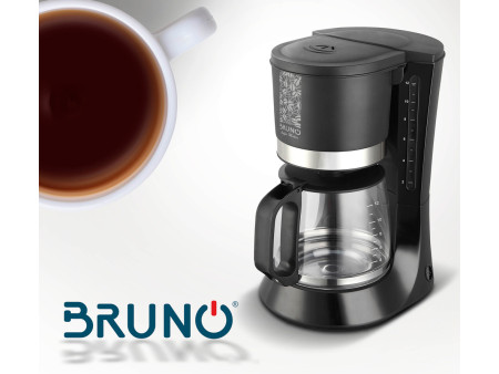 BRUNO καφετιέρα φίλτρου BRN-0086, 680W, έως 12 φλυτζάνια, 1.2L, μαύρη