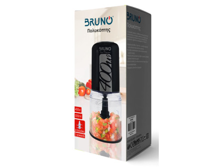 BRUNO πολυκόπτης BRN-0087, 2 ταχύτητες, 400W, 500ml, 4 λεπίδες, μαύρος