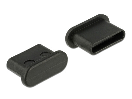 DELOCK κάλυμμα προστασίας για θύρα USB-C 64014, μαύρο, 10τμχ