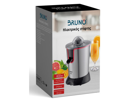 BRUNO ηλεκτρικός στίφτης BRN-0096, συνεχούς ροής, 600W, inox-μαύρο