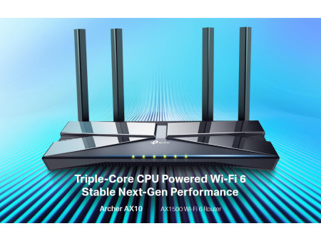 TP-LINK Router Archer AX10, Wi-Fi 6, 1500Mbps AX1500 Dual Band, Ver. 1.0