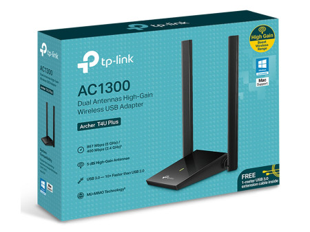 TP-LINK ασύρματος USB αντάπτορας δικτύου Archer T4U Plus, 1300Mbps, V.1