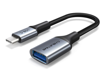 CABLETIME καλώδιο USB-C σε USB CMAF3, 1.5A, 5Gbps, 0.15m, μαύρο