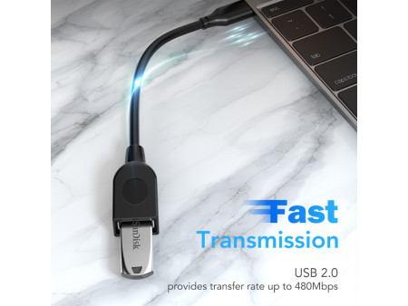 CABLETIME καλώδιο USB-C σε USB CMAF2, 480Mbps, 0.15m, μαύρο