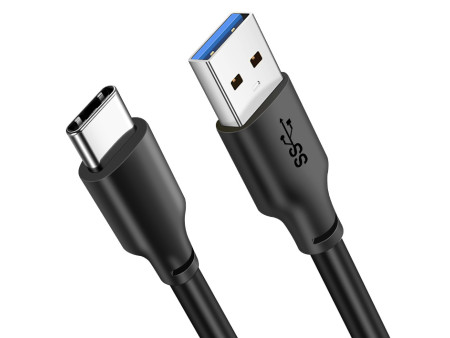 CABLETIME καλώδιο USB-C σε USB CMAMN, 15W, 5Gbps, 0.25m, μαύρο