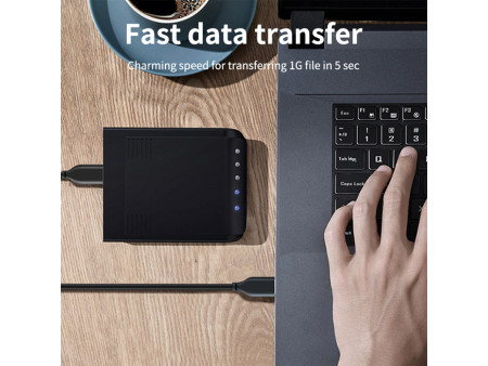 CABLETIME καλώδιο USB-C σε USB CMAMN, 15W, 5Gbps, 1m, μαύρο