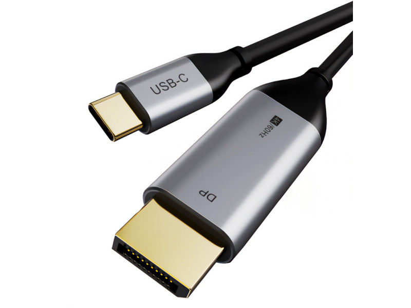 CABLETIME καλώδιο USB-C σε DisplayPort CT-CMDP2, 4K/60Hz, 1.8m, μαύρο