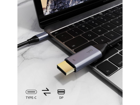 CABLETIME καλώδιο USB-C σε DisplayPort CT-CMDP2, 4K/60Hz, 1.8m, μαύρο