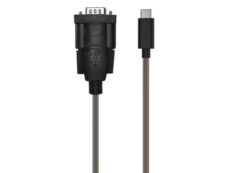 CABLETIME καλώδιο USB-C σε RS232 UCRS232, 28AWG, 1m, διάφανες-μαύρο