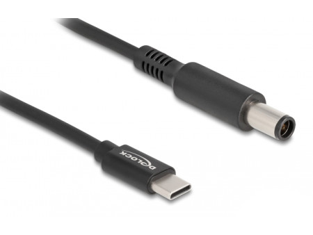 DELOCK καλώδιο τροφοδοσίας 87975, USB-C σε Dell 7.4x5mm, 1.5m, μαύρο