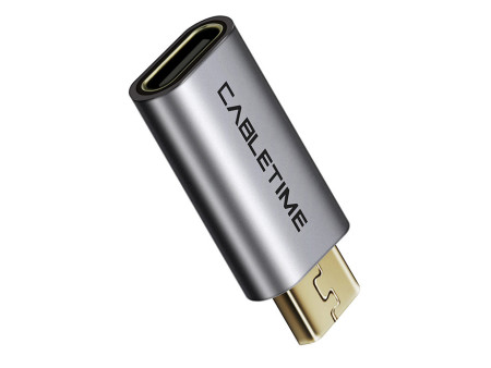 CABLETIME αντάπτορας micro USB σε USB-C CT-CFMCB, 480Mbps, γκρι