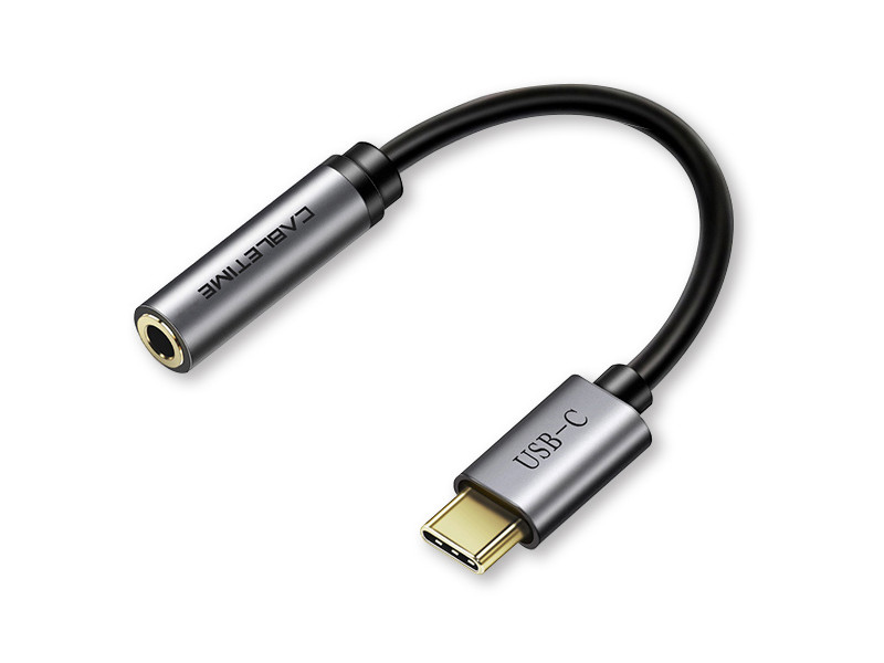 CABLETIME αντάπτορας USB-C σε 3.5mm CT-CMAUDIO, γκρι