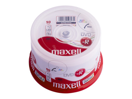 MAXELL DVD-R 275701, 4.7GB, 120min, 16x speed, printable, Cake 50τμχ