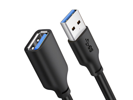 CABLETIME καλώδιο προέκτασης USB CT-AMAFN, 5Gbps, 1m, μαύρο