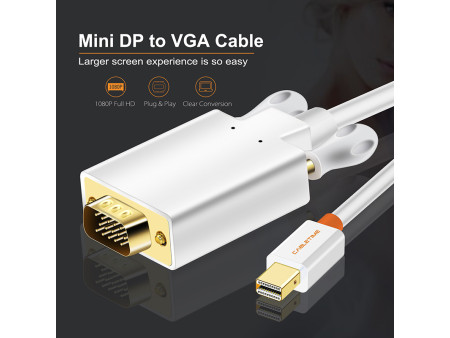 CABLETIME καλώδιο mini DisplayPort σε VGA CT-05G, 1080p, 1.8m, λευκό