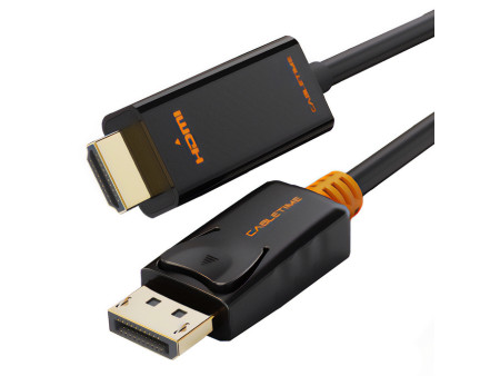 CABLETIME καλώδιο DisplayPort σε HDMI CT-AV585, 1080p/60Hz, 1m, μαύρο