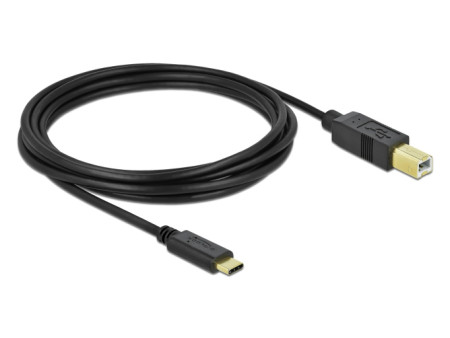 DELOCK καλώδιο USB-C σε USB Type B 83666, 480Mbps, 3m, μαύρο