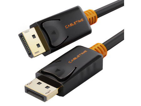 CABLETIME καλώδιο DisplayPort CT-01G, 4K/60Hz, 1.8m, μαύρο