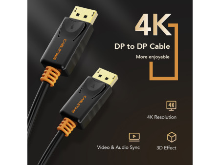 CABLETIME καλώδιο DisplayPort CT-01G, 4K/60Hz, 1.8m, μαύρο