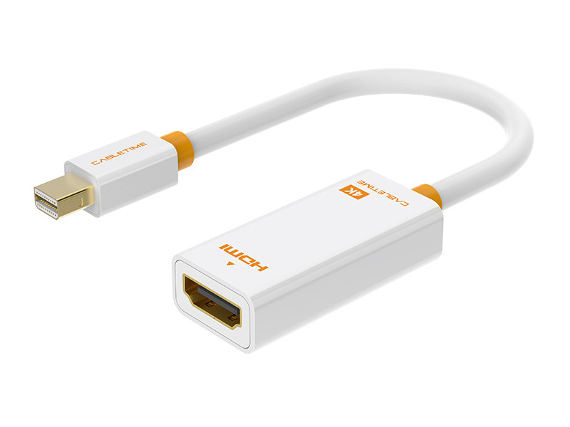 CABLETIME αντάπτορας mini DisplayPort σε HDMI CT-02G4K, 4K/30Hz, λευκός