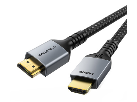 CABLETIME καλώδιο HDMI 2.1 CT-HM8K, 8K/60Hz, 48Gbps, 28AWG, 1m, μαύρο