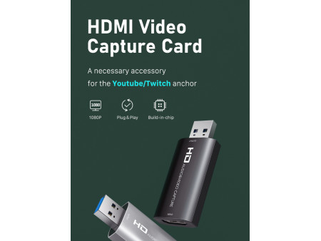 CABLETIME video capture CT-HVC-AB, HDMI/USB σύνδεση, 4K/30Hz, μαύρο