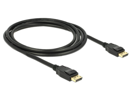 DELOCK καλώδιο DisplayPort 1.2 83806, 4K/60Hz, 21.6 Gbps, 2m, μαύρο