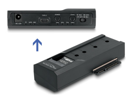 DELOCK docking station 64252 για M.2 NVMe/SATA SSD & HDD, clone function