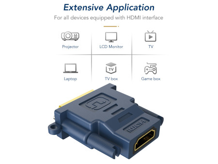 CABLETIME αντάπτορας HDMI σε DVI HA05R, 1080p, μπλε