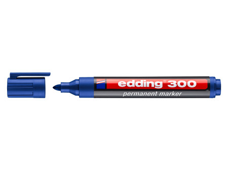 EDDING ανεξίτηλος μαρκαδόρος 300, 1.5-3mm, επαναγεμιζόμενος, μπλε