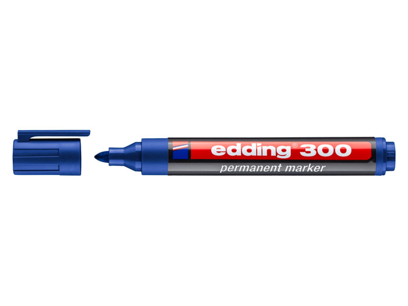 EDDING ανεξίτηλος μαρκαδόρος 300, 1.5-3mm, επαναγεμιζόμενος, μπλε