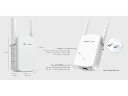 MERCUSYS Wi-Fi Range Extender ME30, 1200Mbps, Ver. 1.0