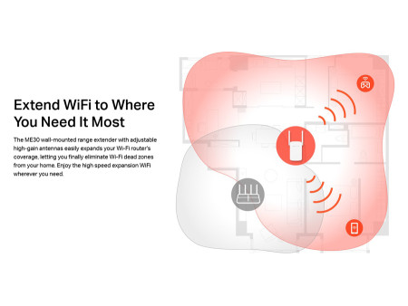 MERCUSYS Wi-Fi Range Extender ME30, 1200Mbps, Ver. 1.0