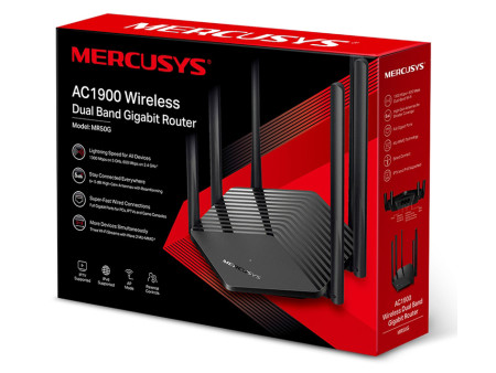 MERCUSYS Gigabit Router MR50G, WiFi 1900Mbps AC1900, Dual Band, Ver. 1.0