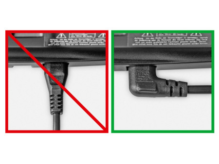 GOOBAY καλώδιο τροφοδοσίας Euro 97354, γωνιακό, 2x0.75 mm², 3m, μαύρο